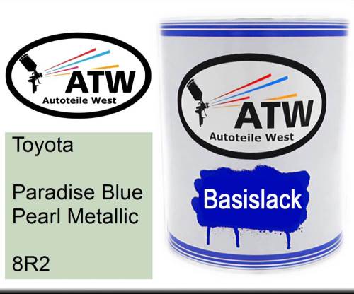 Toyota, Paradise Blue Pearl Metallic, 8R2: 1L Lackdose, von ATW Autoteile West.